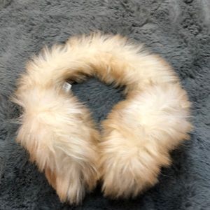 Pink ear warmer with faux fur